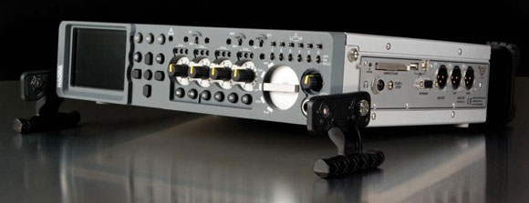 Nagra VI shown in slate gray, also available in dark blue and burgundy red.
